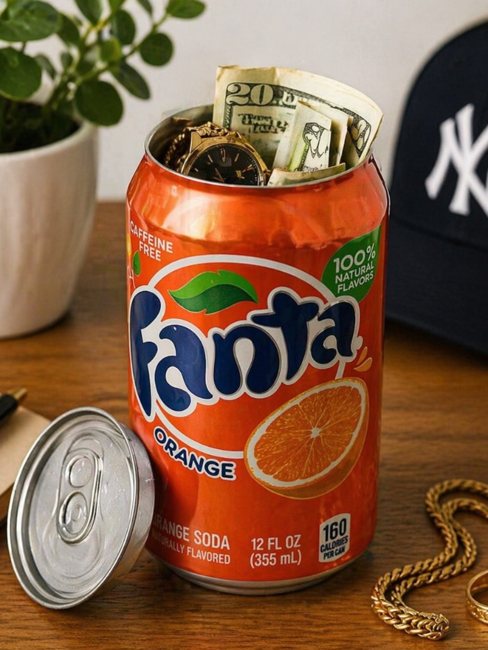 Secret Stash Can Fanta Orange Secret Hidden Compartment Disguised Safe
